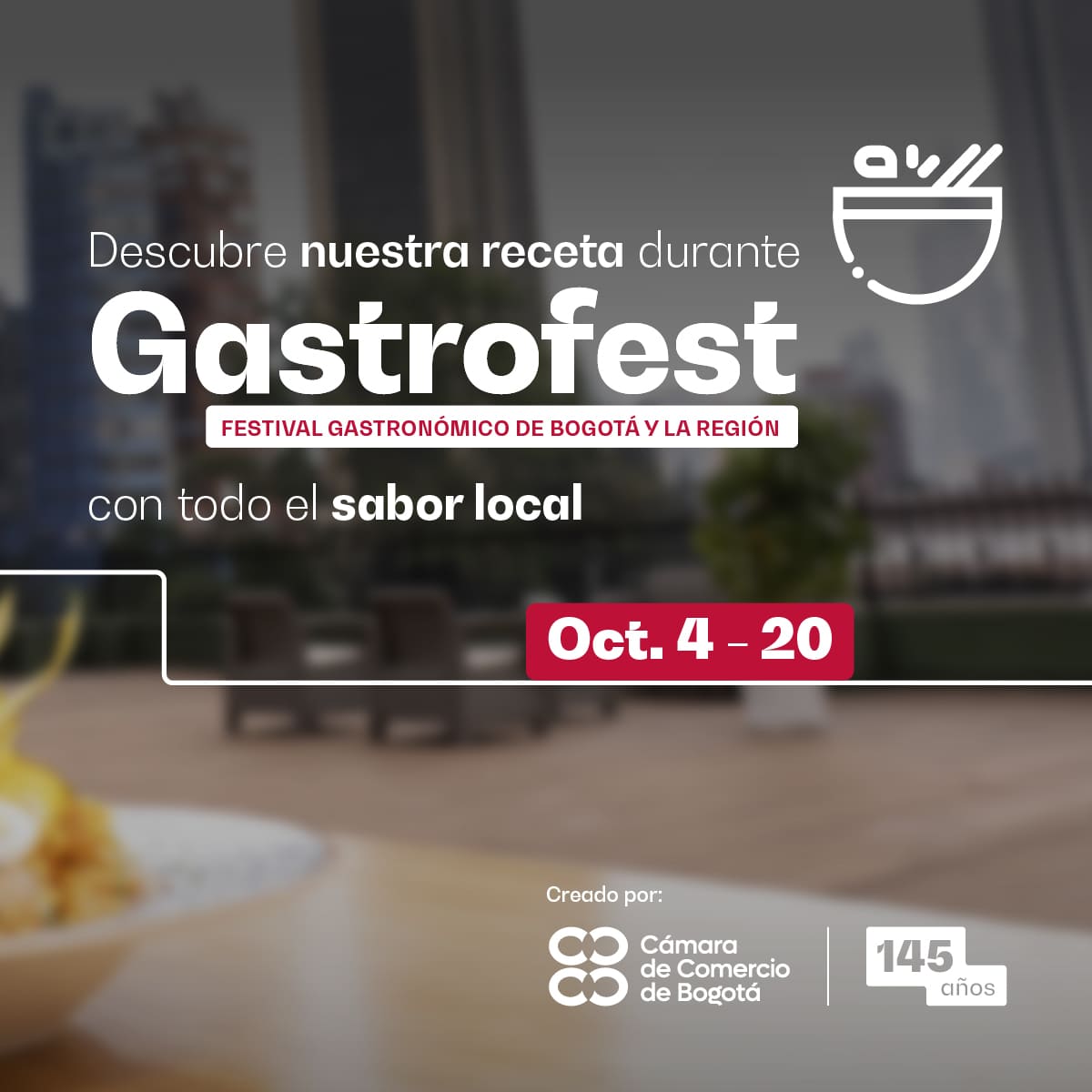 Regresa Gastrofest, el festival de gastronomía que promueve el sabor local de Bogotá y Cundinamarca